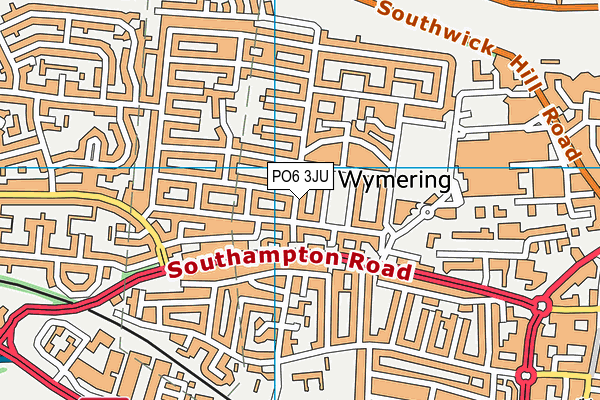 PO6 3JU map - OS VectorMap District (Ordnance Survey)