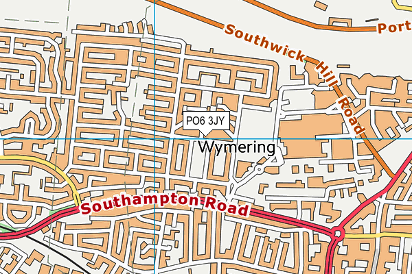 PO6 3JY map - OS VectorMap District (Ordnance Survey)