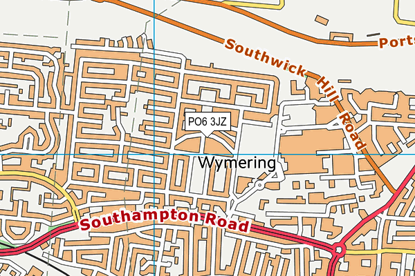 PO6 3JZ map - OS VectorMap District (Ordnance Survey)