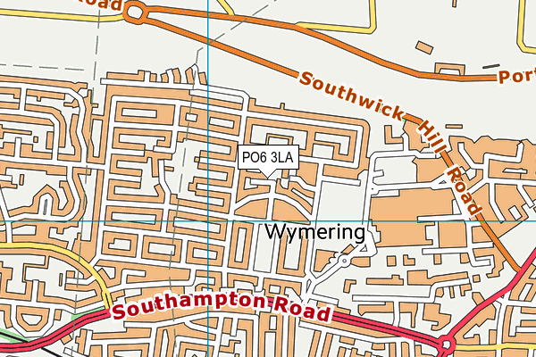 PO6 3LA map - OS VectorMap District (Ordnance Survey)