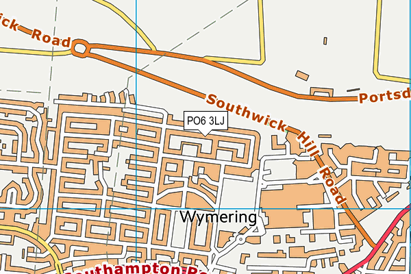 PO6 3LJ map - OS VectorMap District (Ordnance Survey)