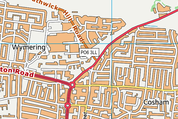 PO6 3LL map - OS VectorMap District (Ordnance Survey)