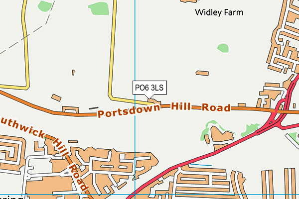 PO6 3LS map - OS VectorMap District (Ordnance Survey)