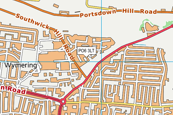 PO6 3LT map - OS VectorMap District (Ordnance Survey)