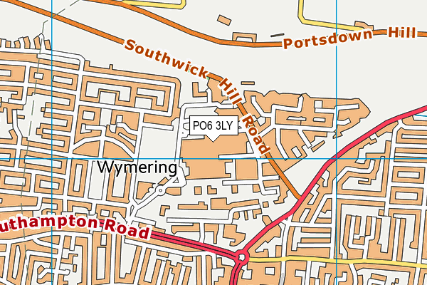 PO6 3LY map - OS VectorMap District (Ordnance Survey)