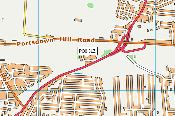 PO6 3LZ map - OS VectorMap District (Ordnance Survey)