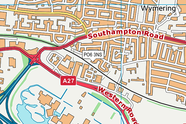 PO6 3NS map - OS VectorMap District (Ordnance Survey)