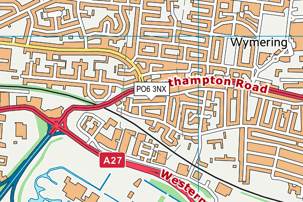 PO6 3NX map - OS VectorMap District (Ordnance Survey)