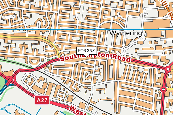 PO6 3NZ map - OS VectorMap District (Ordnance Survey)