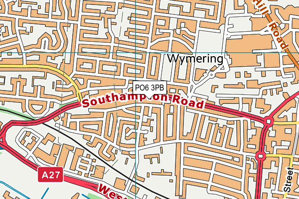 PO6 3PB map - OS VectorMap District (Ordnance Survey)