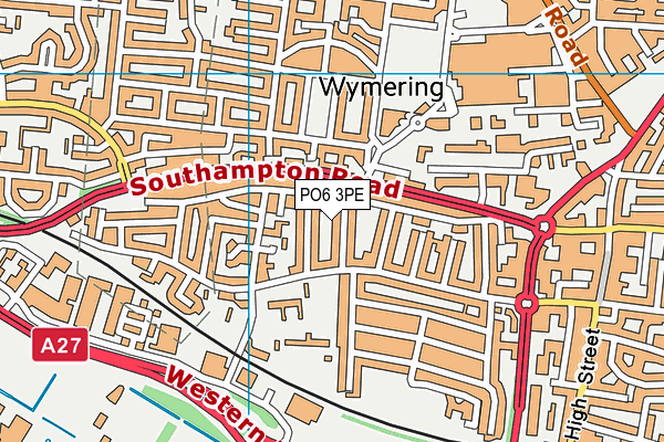 PO6 3PE map - OS VectorMap District (Ordnance Survey)