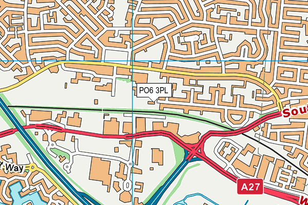 PO6 3PL map - OS VectorMap District (Ordnance Survey)