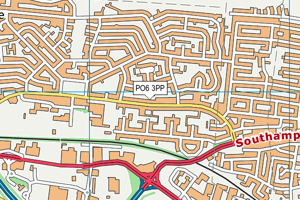 PO6 3PP map - OS VectorMap District (Ordnance Survey)