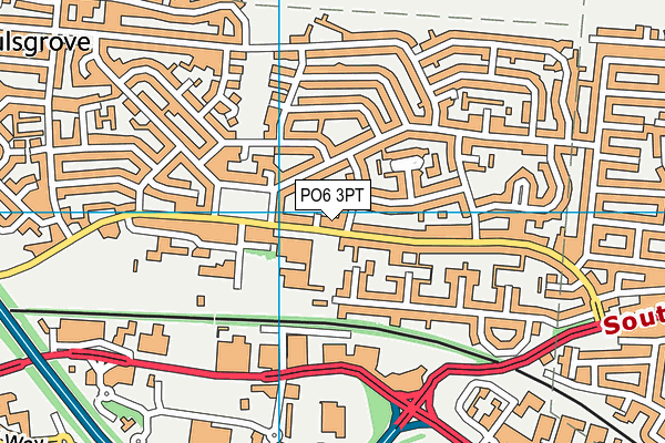 PO6 3PT map - OS VectorMap District (Ordnance Survey)