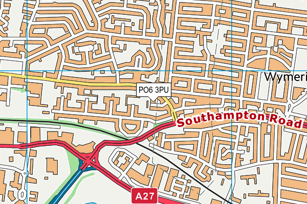 PO6 3PU map - OS VectorMap District (Ordnance Survey)