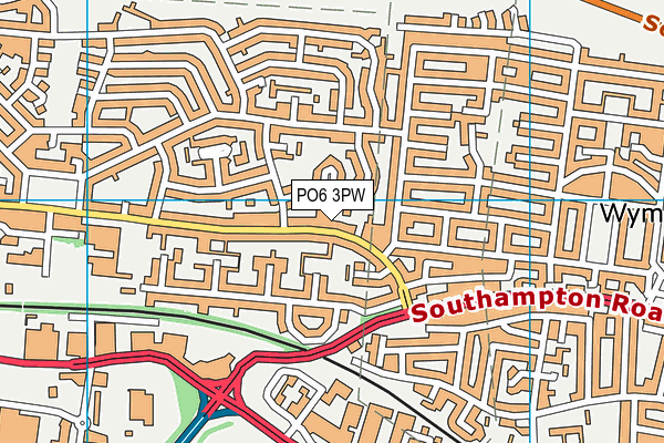 PO6 3PW map - OS VectorMap District (Ordnance Survey)