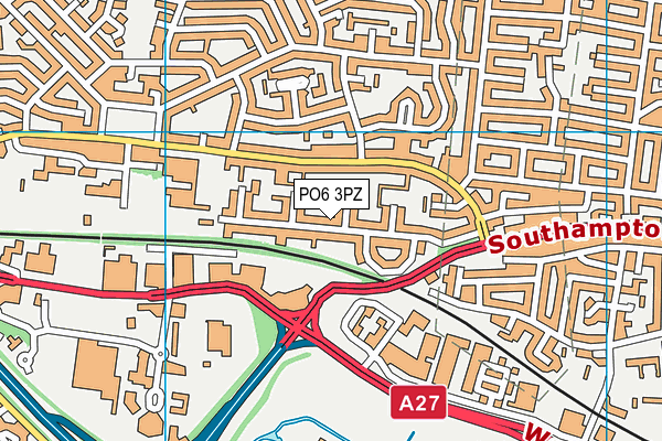 PO6 3PZ map - OS VectorMap District (Ordnance Survey)