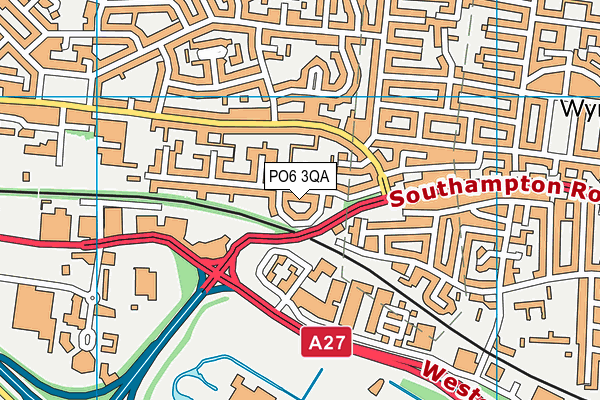 PO6 3QA map - OS VectorMap District (Ordnance Survey)