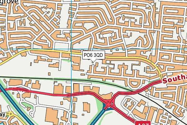 PO6 3QD map - OS VectorMap District (Ordnance Survey)