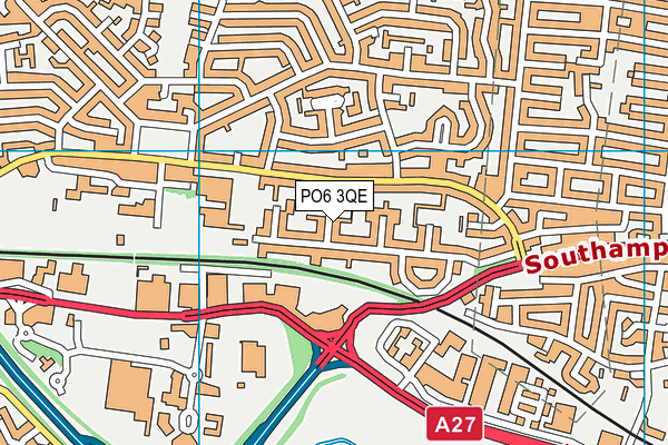 PO6 3QE map - OS VectorMap District (Ordnance Survey)