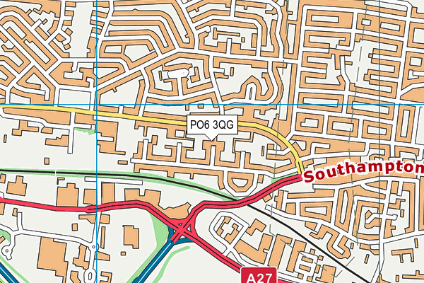 PO6 3QG map - OS VectorMap District (Ordnance Survey)