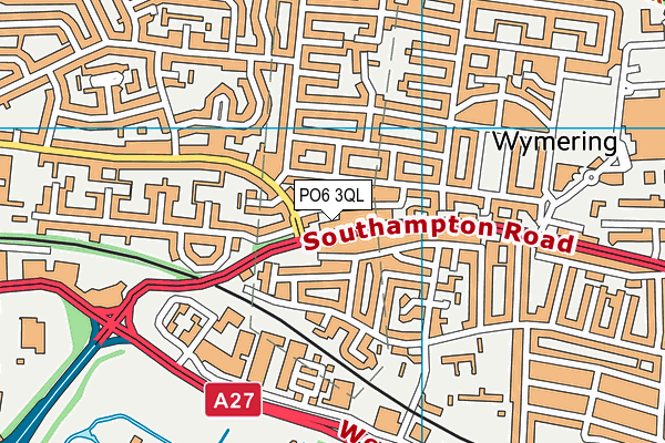 PO6 3QL map - OS VectorMap District (Ordnance Survey)