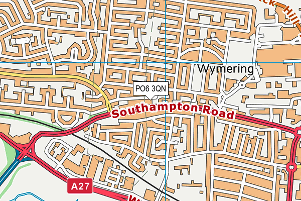 PO6 3QN map - OS VectorMap District (Ordnance Survey)