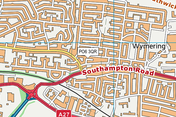 PO6 3QR map - OS VectorMap District (Ordnance Survey)