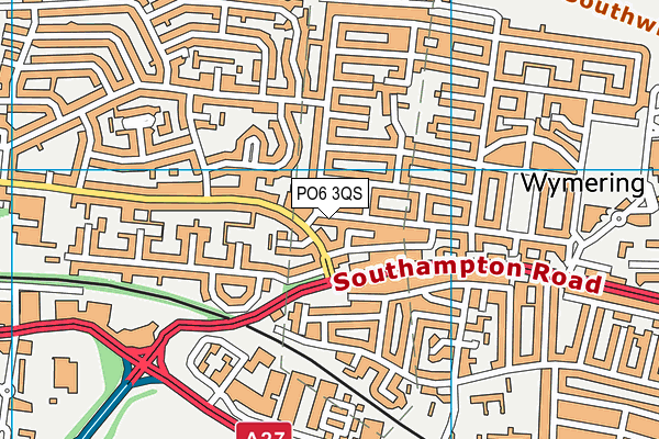 PO6 3QS map - OS VectorMap District (Ordnance Survey)