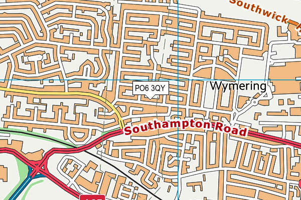 PO6 3QY map - OS VectorMap District (Ordnance Survey)