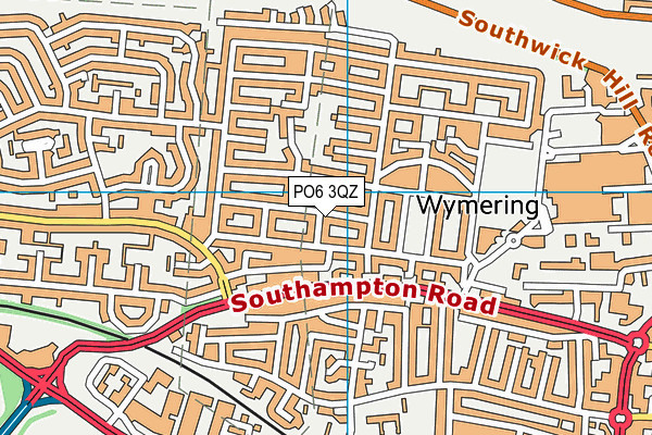 PO6 3QZ map - OS VectorMap District (Ordnance Survey)