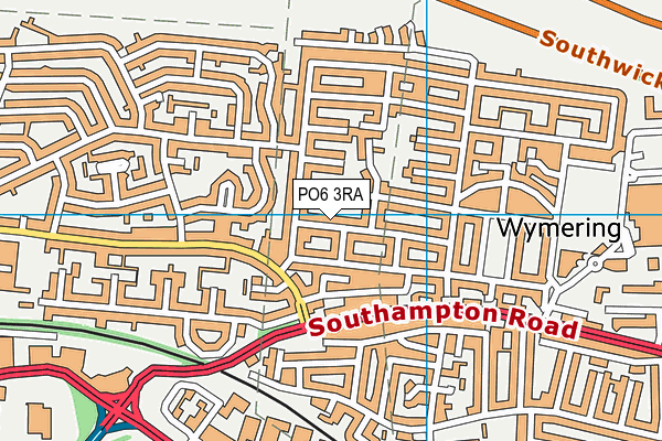 PO6 3RA map - OS VectorMap District (Ordnance Survey)