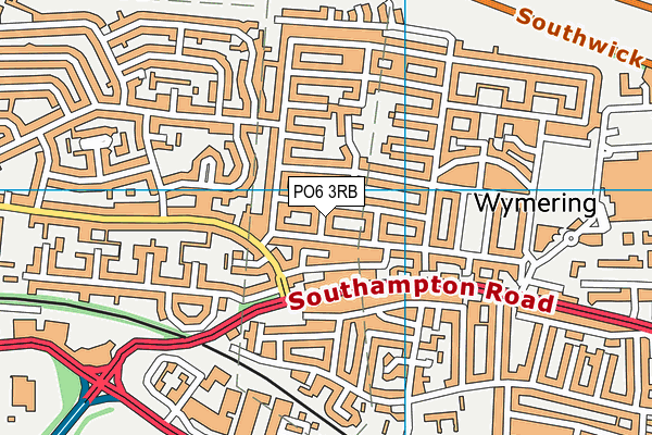 PO6 3RB map - OS VectorMap District (Ordnance Survey)