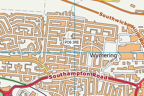 PO6 3RE map - OS VectorMap District (Ordnance Survey)