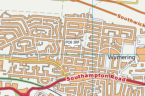 PO6 3RF map - OS VectorMap District (Ordnance Survey)