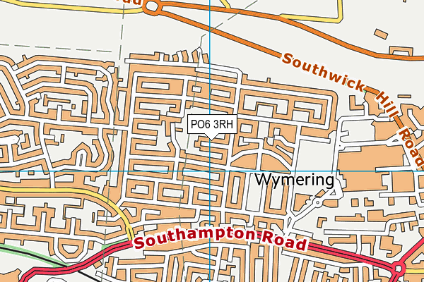 PO6 3RH map - OS VectorMap District (Ordnance Survey)