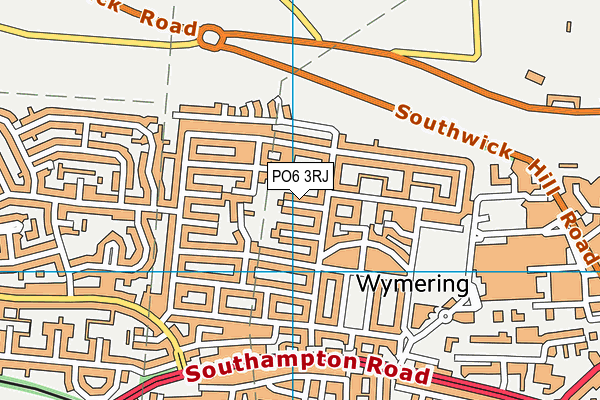 PO6 3RJ map - OS VectorMap District (Ordnance Survey)