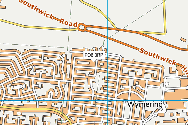 PO6 3RP map - OS VectorMap District (Ordnance Survey)