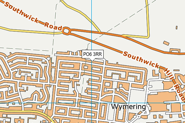 PO6 3RR map - OS VectorMap District (Ordnance Survey)