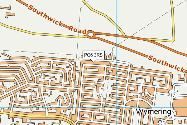 PO6 3RS map - OS VectorMap District (Ordnance Survey)