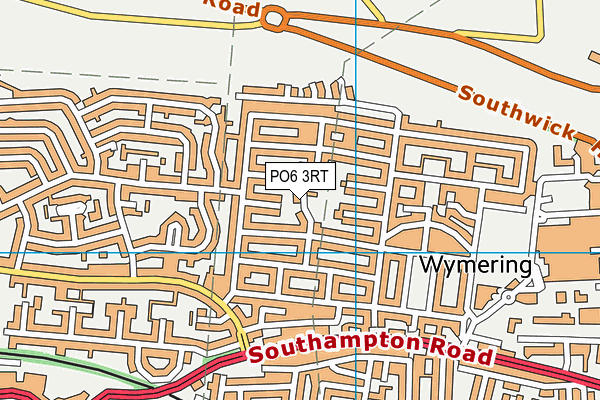 PO6 3RT map - OS VectorMap District (Ordnance Survey)
