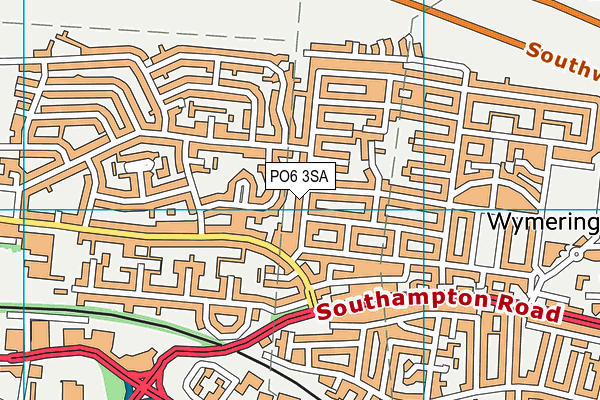 PO6 3SA map - OS VectorMap District (Ordnance Survey)