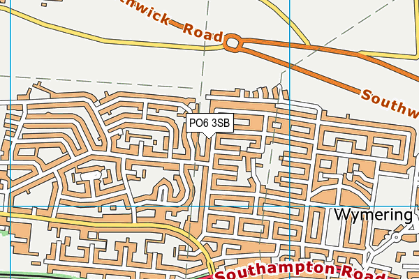 PO6 3SB map - OS VectorMap District (Ordnance Survey)