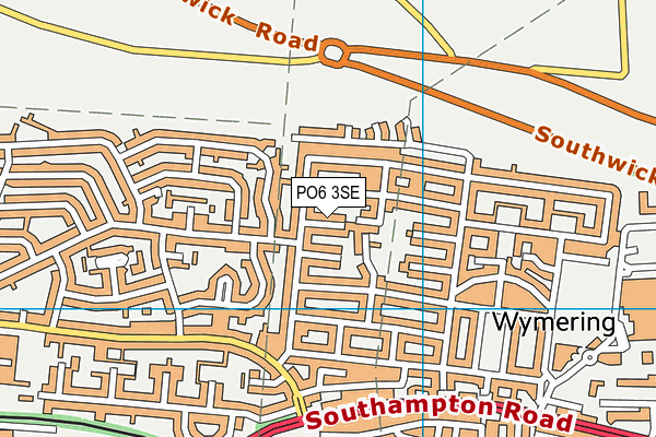 PO6 3SE map - OS VectorMap District (Ordnance Survey)