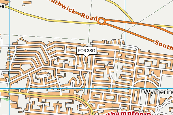 PO6 3SG map - OS VectorMap District (Ordnance Survey)