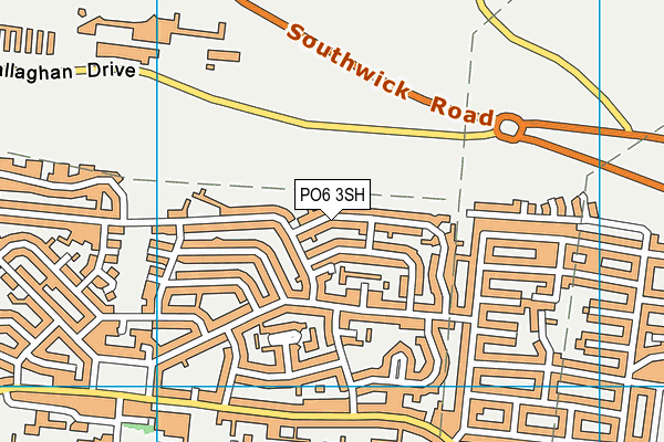 PO6 3SH map - OS VectorMap District (Ordnance Survey)