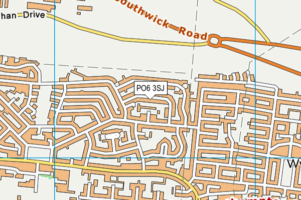 PO6 3SJ map - OS VectorMap District (Ordnance Survey)