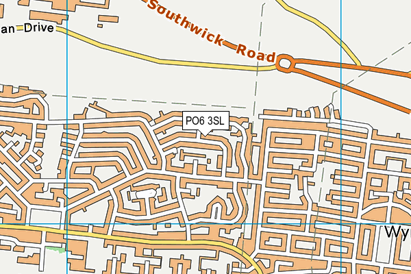 PO6 3SL map - OS VectorMap District (Ordnance Survey)