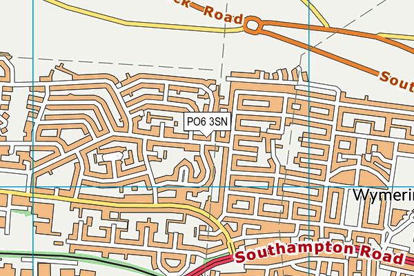 PO6 3SN map - OS VectorMap District (Ordnance Survey)