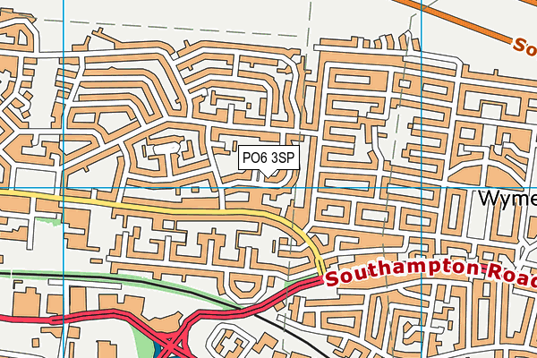 PO6 3SP map - OS VectorMap District (Ordnance Survey)